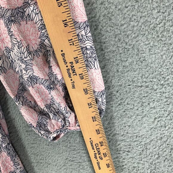 Gal Meets Glam Lizzie Dress Size 4 Pink‎ Uptown Floral Long Sleeve Midi Spring - Picture 12 of 15